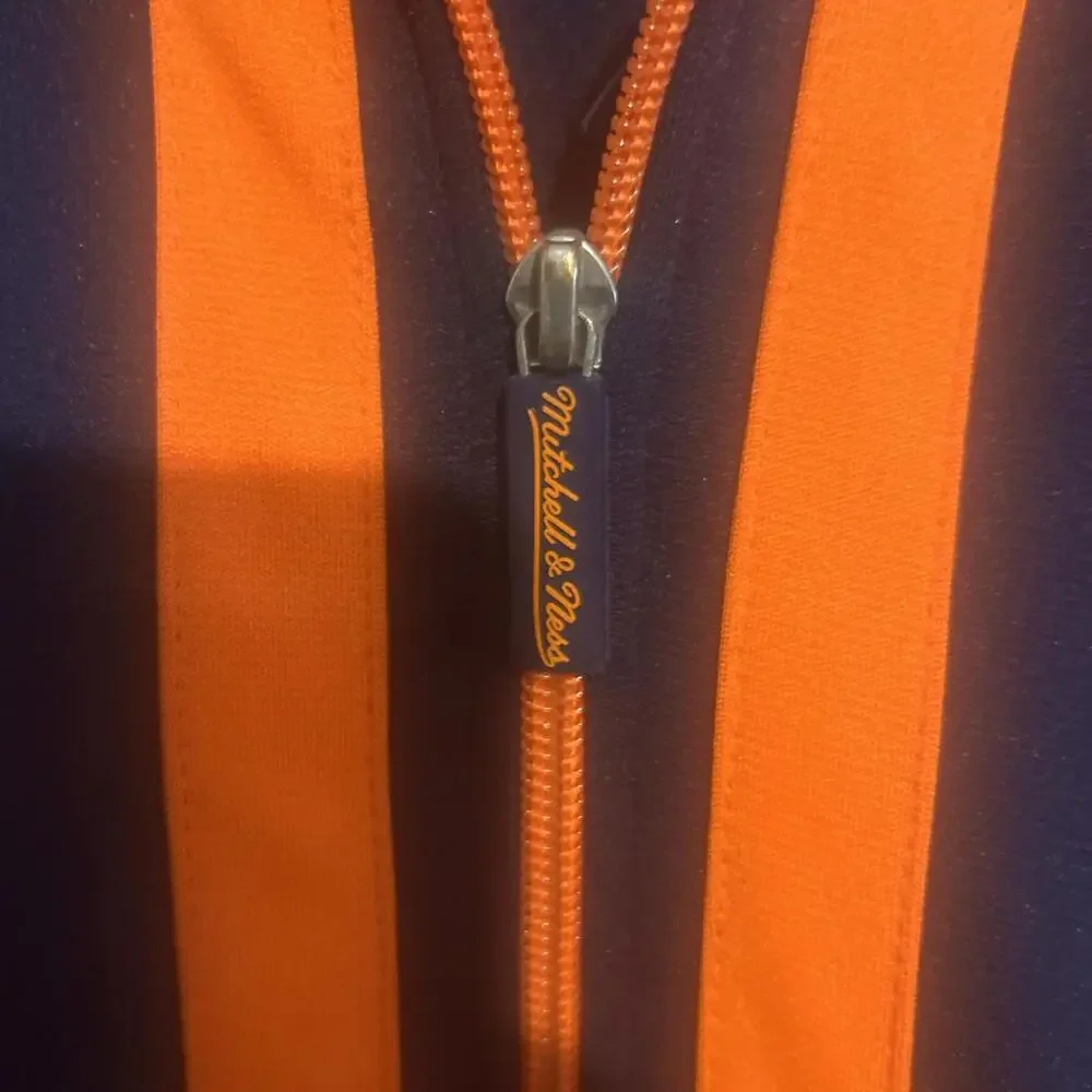 Mitchell & Ness Jacket Mens Large Syracuse Navy Orange Full Zip Track Collegiate - Picture 4 of 12